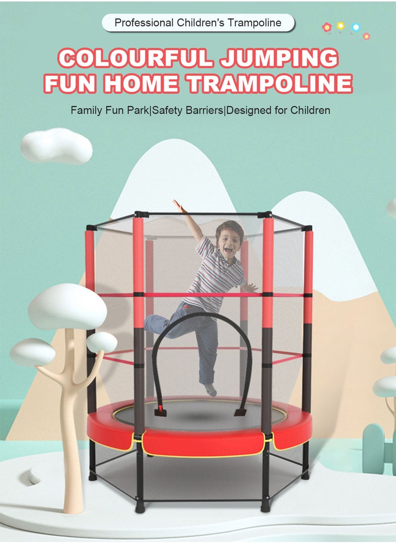 Trampoline for Kids Indoor & Outdoor Small Toddler Trampoline with Basketball Hoop, Safety Enclosure, Trampoline with Net Baby Trampoline Toys