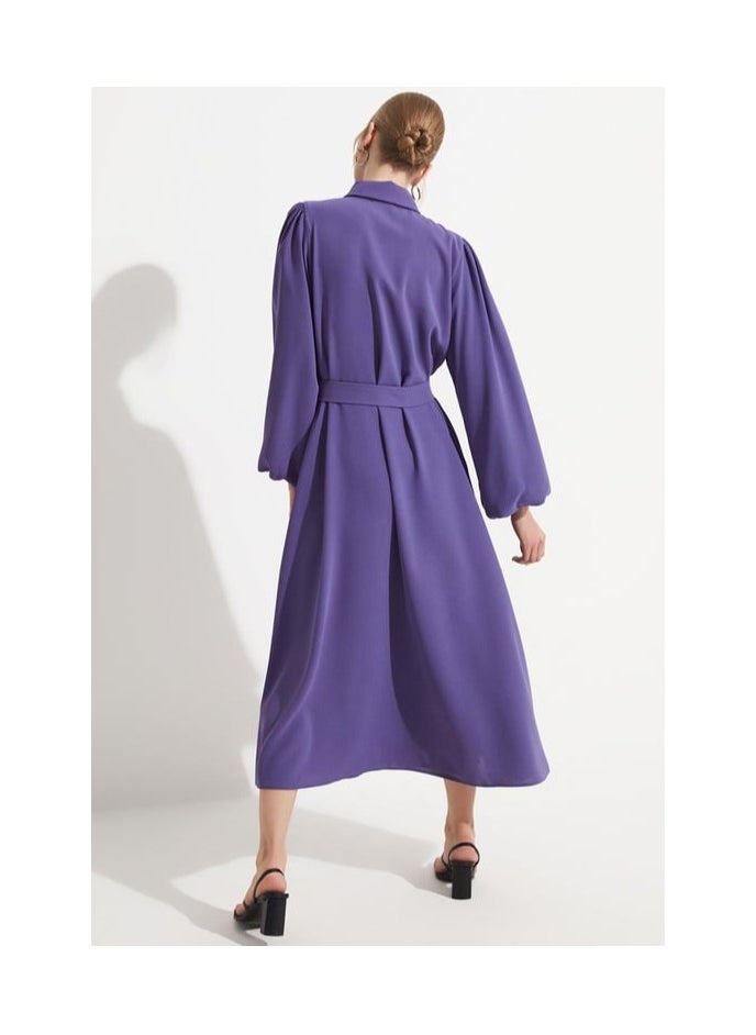 Collared Purple Dress