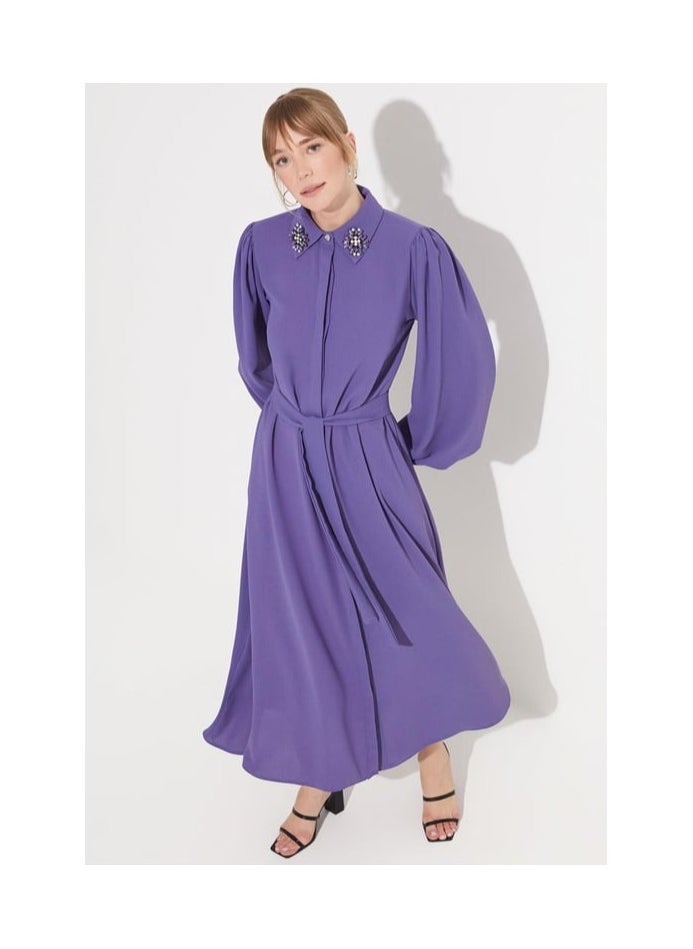 Collared Purple Dress