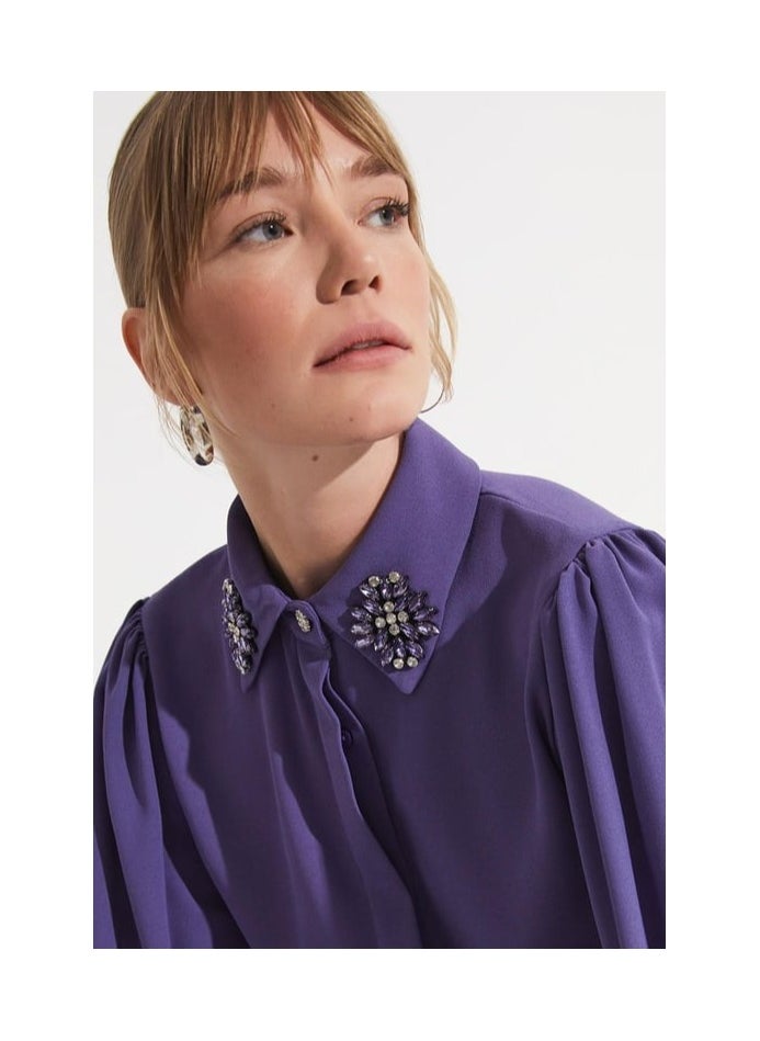 Collared Purple Dress