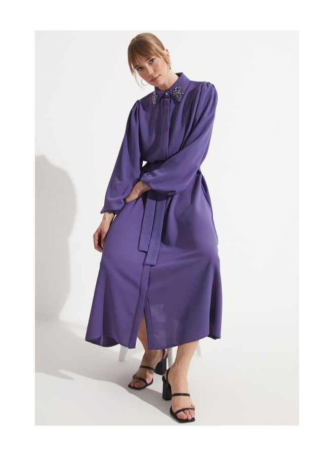 Collared Purple Dress