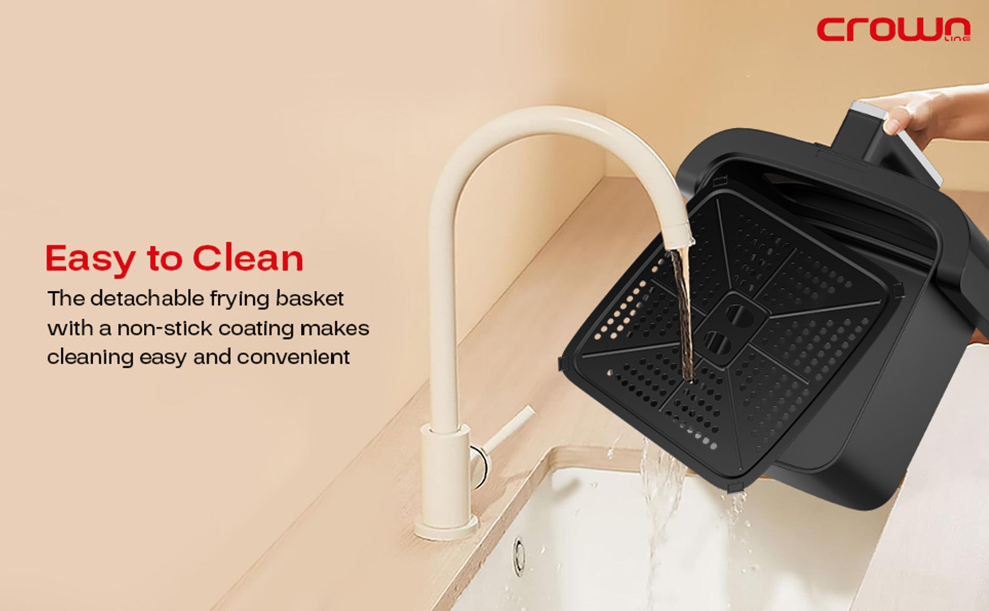 Air Fryer 5.5L Pan Capacity | Transparent Window with Rapid Air Frying | LED Touch Control with 10 Presets | 80-200℃ Temp Range, 90-Min Timer 5.5 L 1500 W AF-397 Black