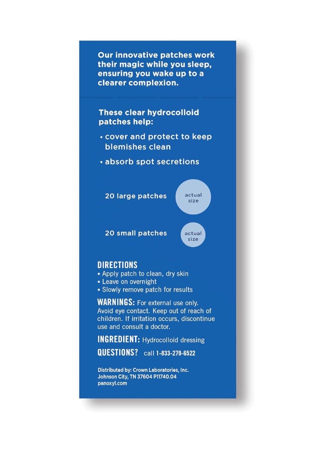 Overnight Spot Patches, Hydrocolloid Patch 40 Counts Packaging May Vary