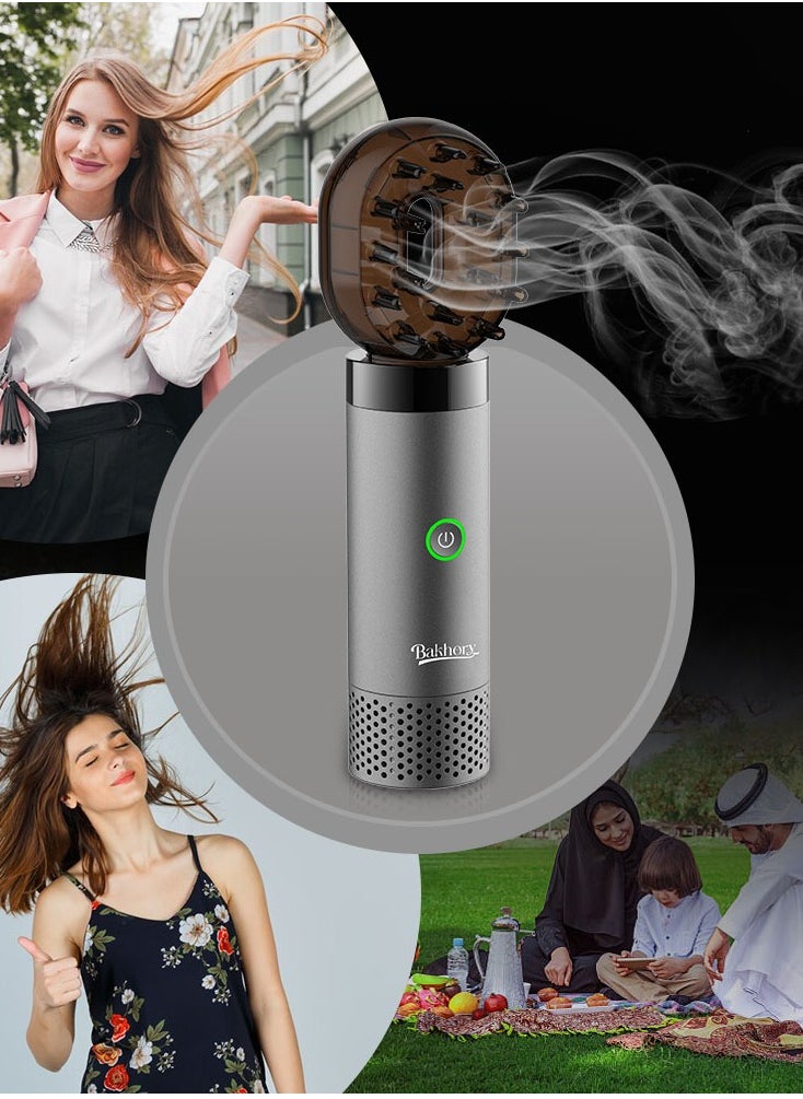 Bakhoor Oud Incense Burner, USB Type C Electric Rechargeable Portable Incense Comb for Car & Home, Fragrance