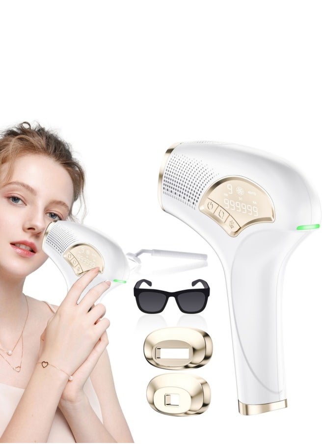 Laser Hair Removal IPL Permanent Home Hair Removal Device for Facial Peach Fuzz, Underarms, Bikini Line and Legs