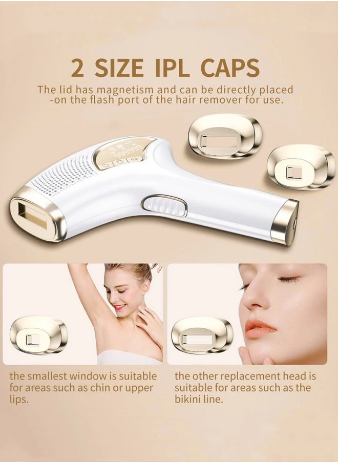 Laser Hair Removal IPL Permanent Home Hair Removal Device for Facial Peach Fuzz, Underarms, Bikini Line and Legs