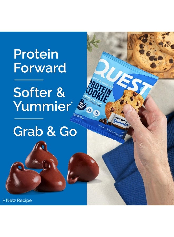 Protein Cookie, Chocolate Chip, 12 Cookies, 2.08 oz (59 g) Each