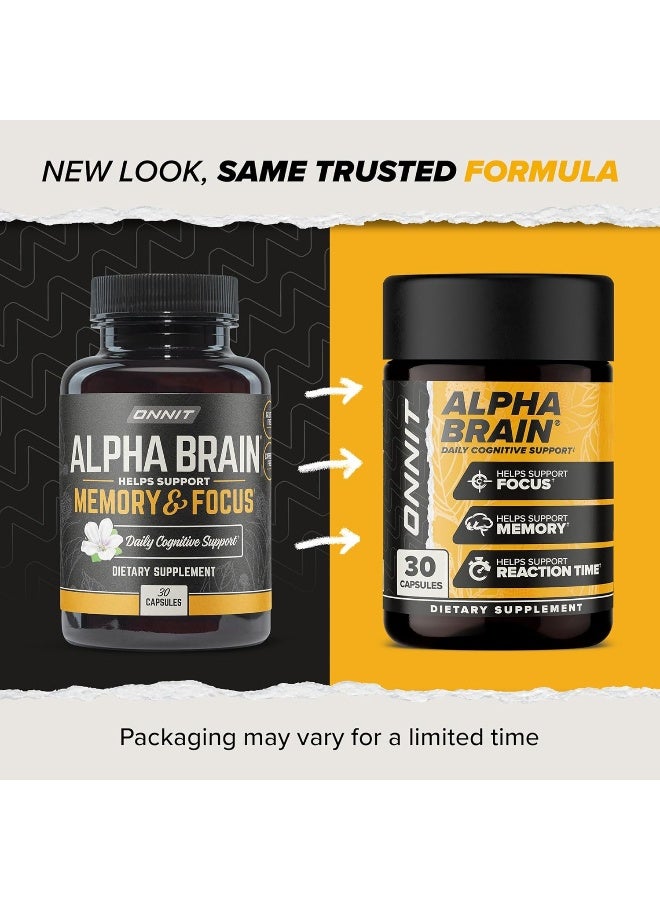 Alpha Brain Booster Supplement, 30 Capsules Packaging May Vary