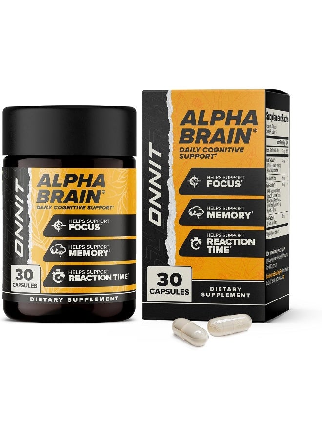 Alpha Brain Booster Supplement, 30 Capsules Packaging May Vary