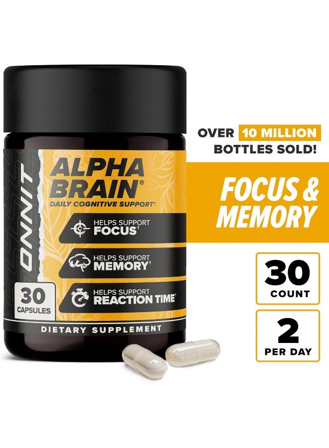 Alpha Brain Booster Supplement, 30 Capsules Packaging May Vary