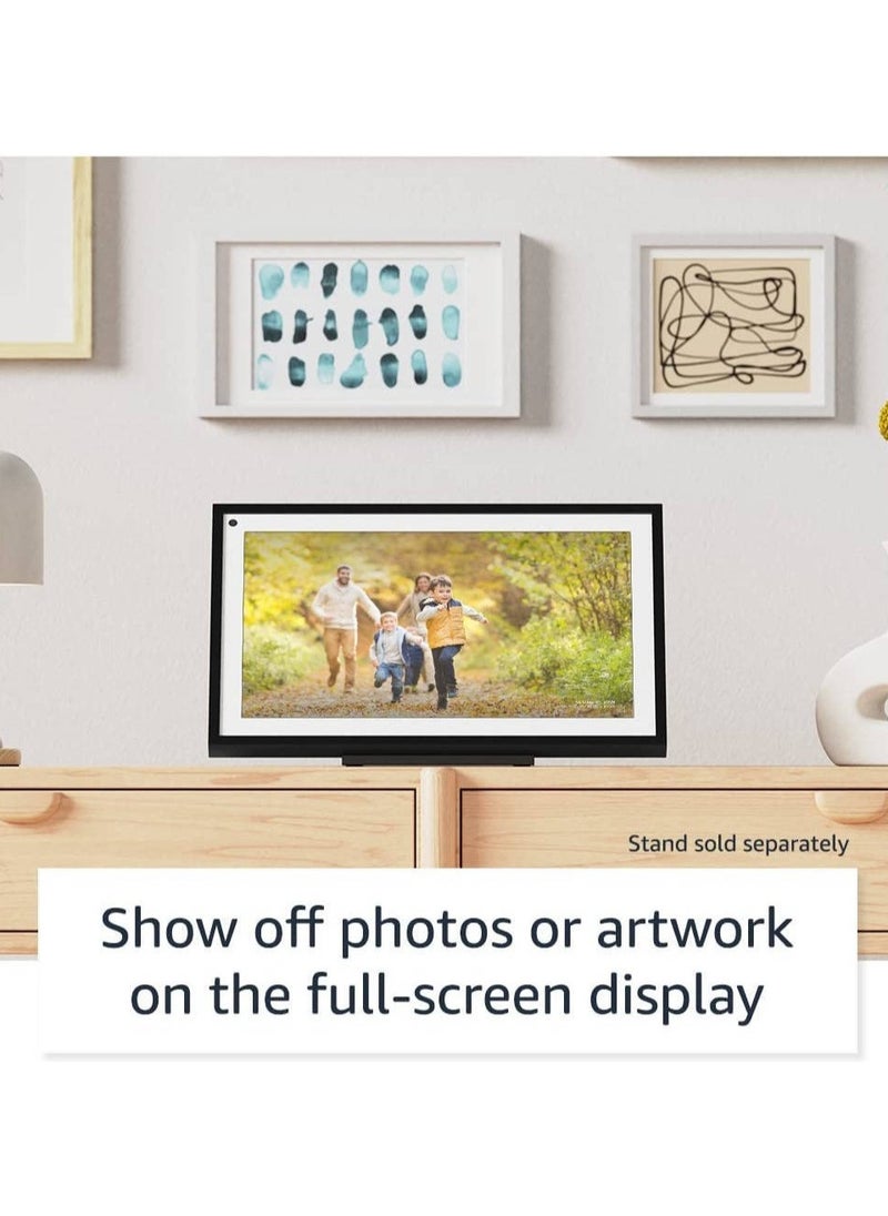 Echo Show 15 with Alexa 15.6-inch HD Touch Display Wireless Wi-Fi and Bluetooth Connectivity Built-in Microphone Dual 1.6-inch Full-Range Speakers 5MP Camera Wall Mount Latest Version - Black