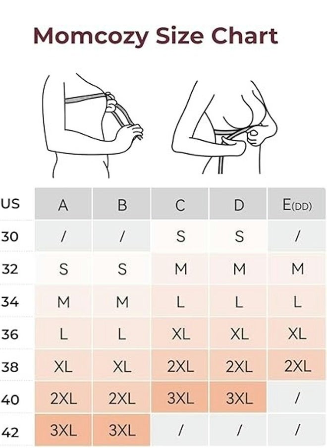 Nursing Bras for Breastfeeding, Seamless Ultra Comfort Maternity Bra, Natural Shape, Pregnancy Sleep Bralette