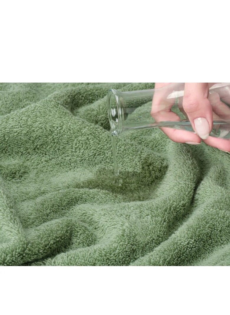 Towel Set Luxury Hotel Quality 600 GSM Genuine Combed Cotton, Super Soft & Absorbent Family Bath Towels 6 Piece Set -  2 Bath Towels, 2 Hand Towels, 2 Washcloths - Sage Green