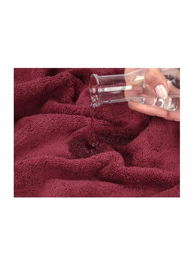 Towel Set Luxury Hotel Quality 600 GSM Genuine Combed Cotton, Super Soft & Absorbent Family Bath Towels 6 Piece Set -  2 Bath Towels, 2 Hand Towels, 2 Washcloths - Bordeaux