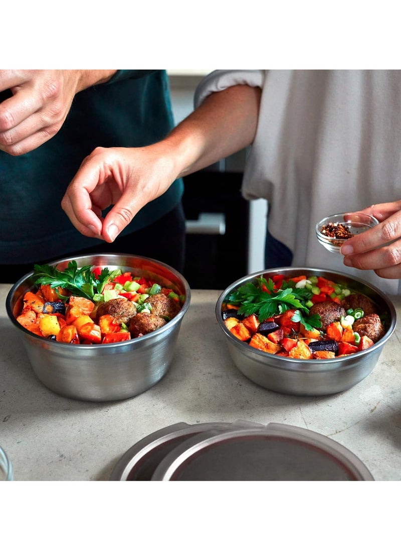 Microwave Safe Stainless Steel Food Bowl 950ml