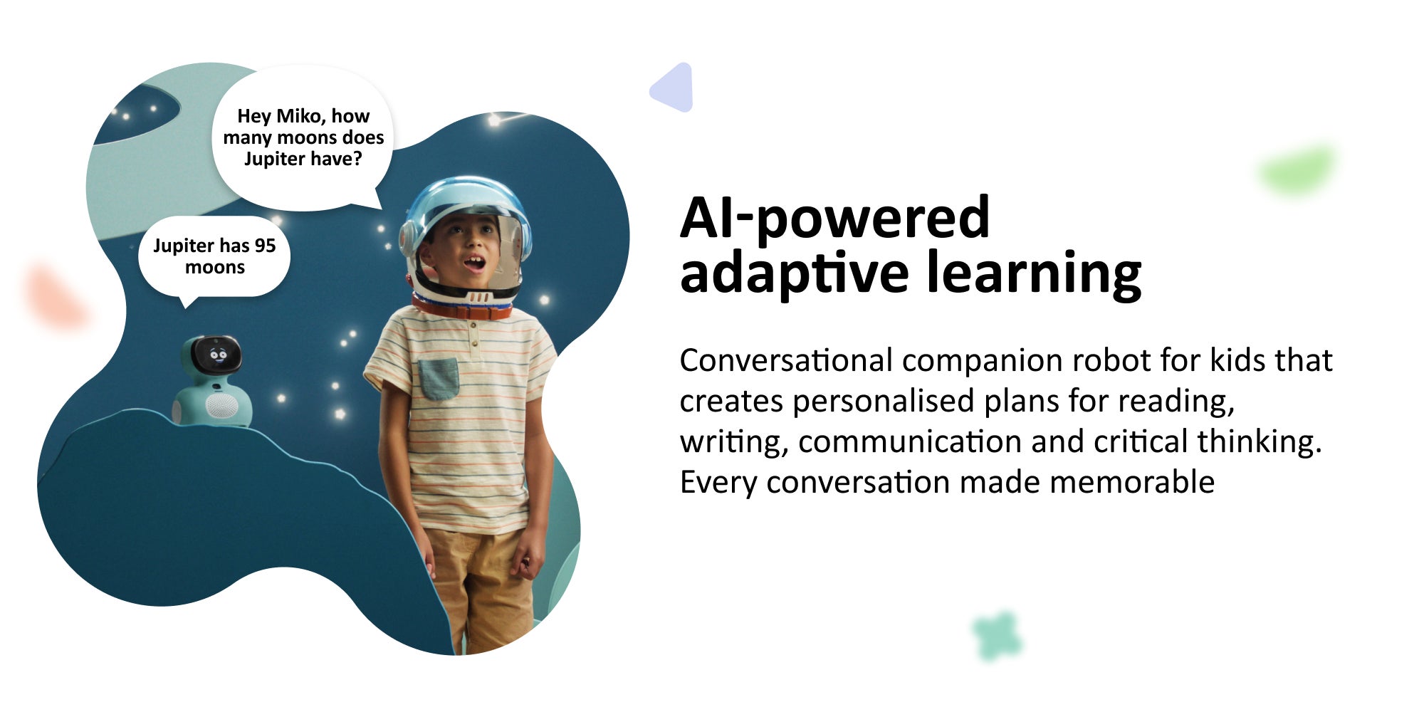 3 AI-Powered Smart Robot for Kids, STEM Learning Educational Robot, Interactive Voice Control Robot with App Control, Disney Stories, Coding Apps, Unlimited Games for Girls & Boys Ages 5-10 Blue