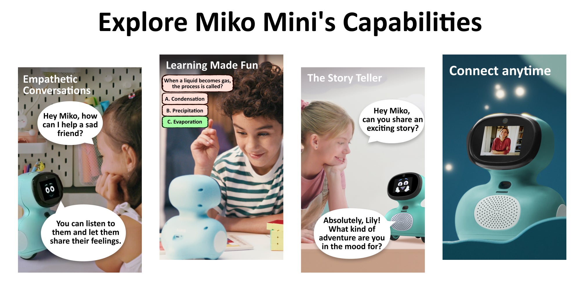 3 AI-Powered Smart Robot for Kids, STEM Learning Educational Robot, Interactive Voice Control Robot with App Control, Disney Stories, Coding Apps, Unlimited Games for Girls & Boys Ages 5-10 Blue