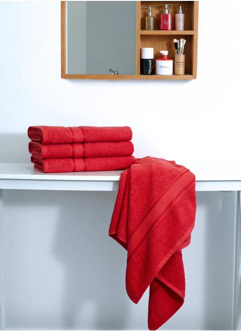 Pack of 4 Bath Towel Ultra Soft 70Cm X 140Cm, 100% Cotton, 430 GSM Terry