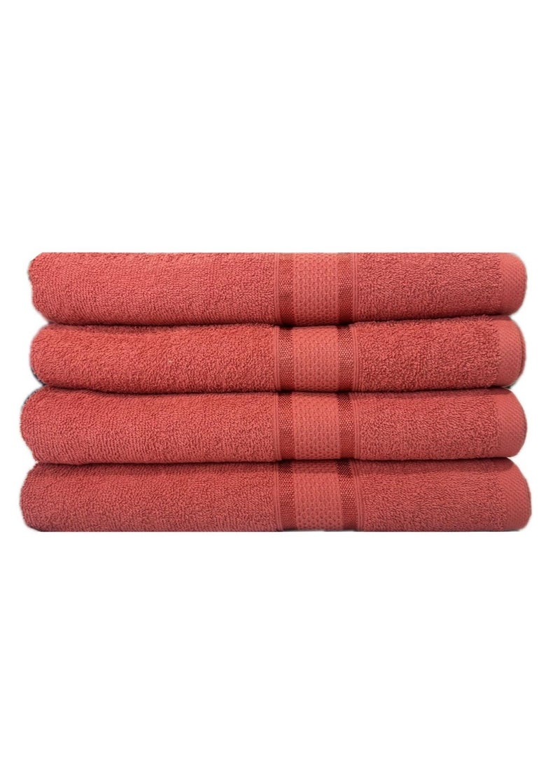 Pack of 4 Bath Towel Ultra Soft 70Cm X 140Cm, 100% Cotton, 430 GSM Terry