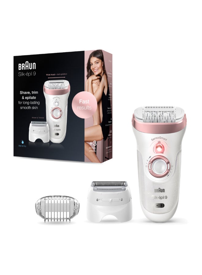 Epilator Silk-Épil 9 Skinspa, 9720 White/Pink