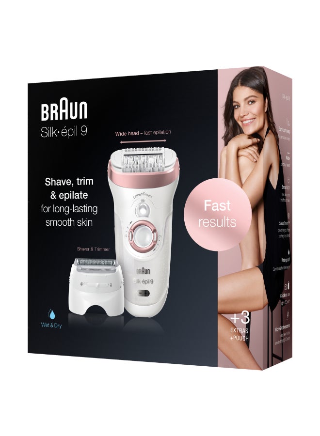 Epilator Silk-Épil 9 Skinspa, 9720 White/Pink