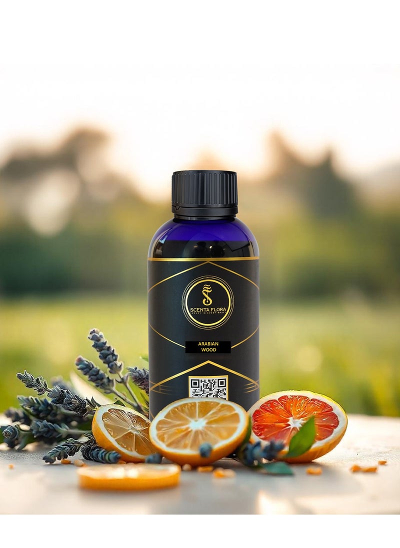 Arabian Wood Aroma Oil for Scent Diffusers 500 ml | IFRA Certified | A Blend of lavender, Jasmine and Amber | Ideal for Aromatherapy and Relaxation | Soothing and Relaxing Fragrance