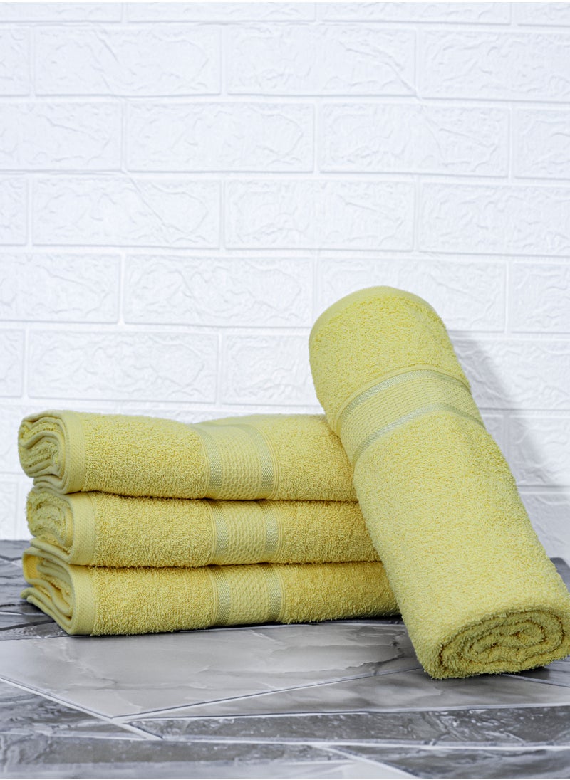 Pack of 4 Bath Towel Ultra Soft 70 x 140 Cm, 100% Cotton 430GSM Terry