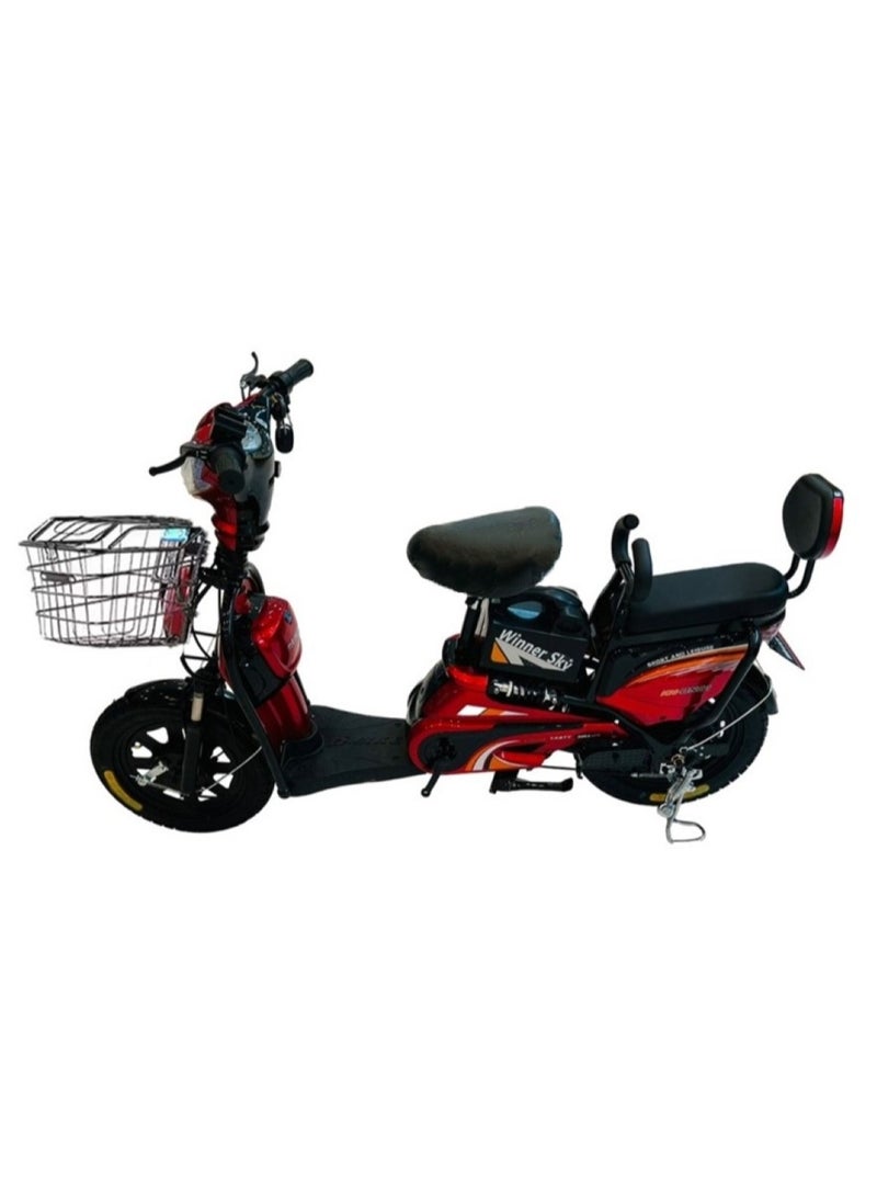 Electric Grocery Bike 16 Size Tyre Red