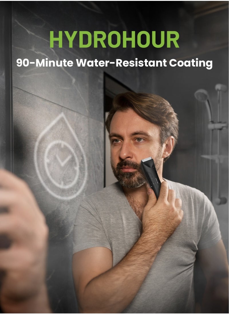 Sensitive Area Trimmer with 90 Min Runtime with 2 Hours Charging, 650mAh Battery, Type C Charging Port, IPX5 Waterproof, LED Display & Torch - Black