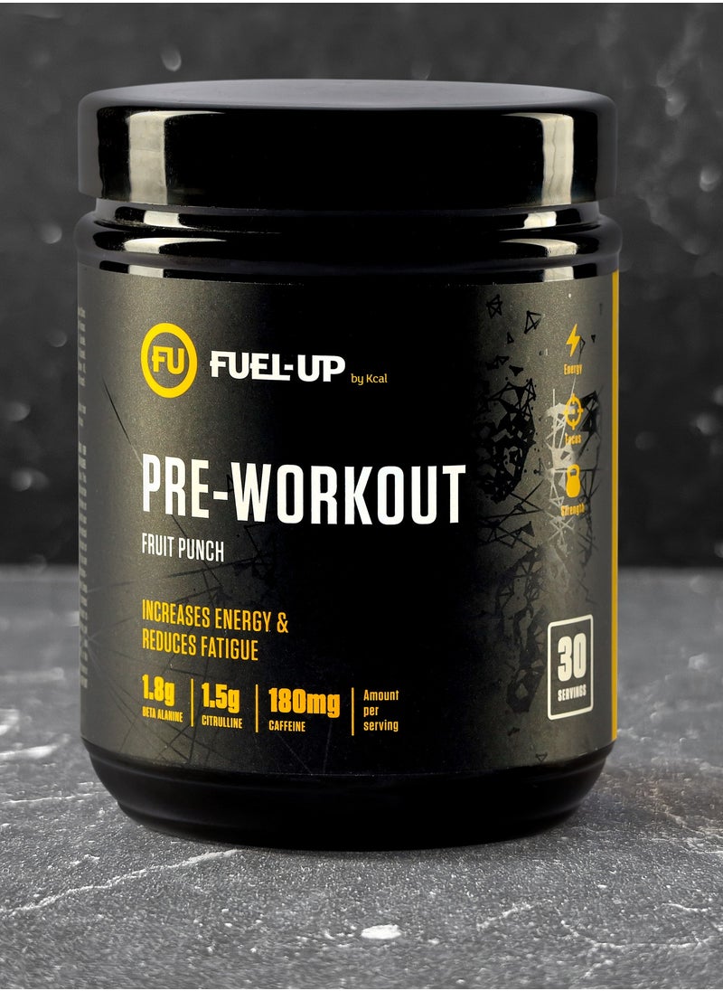 Pre Workout Fruit Punch Powder Increase Energy Muscle Pump and Anti Fatigue 300 Grams