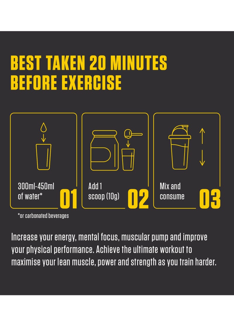 Pre Workout Fruit Punch Powder Increase Energy Muscle Pump and Anti Fatigue 300 Grams