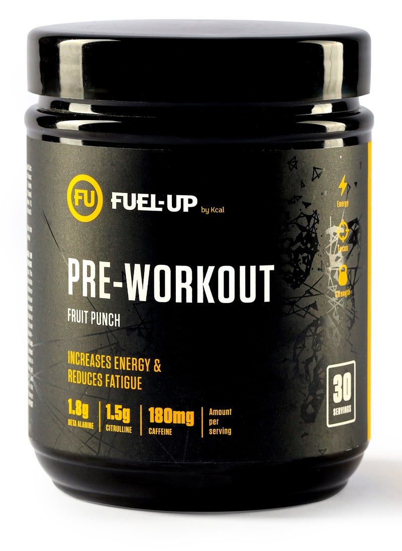 Pre Workout Fruit Punch Powder Increase Energy Muscle Pump and Anti Fatigue 300 Grams