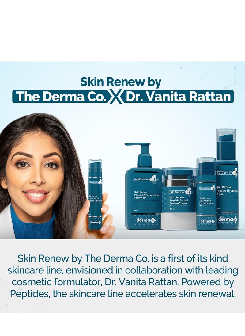 The Derma Co. x Dr.V Skin Renew Barrier Repair Peptide Moisturizer-Peptide & Vitamin C-50ml Repairs Skin Barrier & Deeply Moisturizes  50G