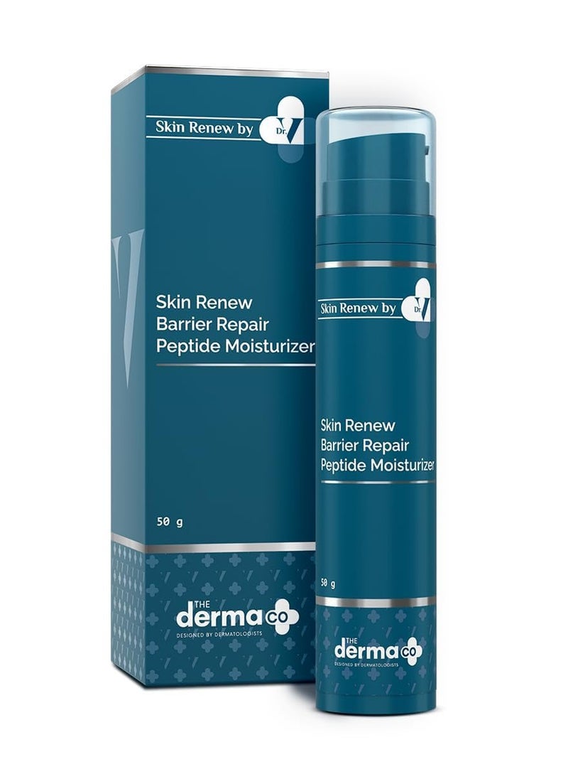 The Derma Co. x Dr.V Skin Renew Barrier Repair Peptide Moisturizer-Peptide & Vitamin C-50ml Repairs Skin Barrier & Deeply Moisturizes  50G