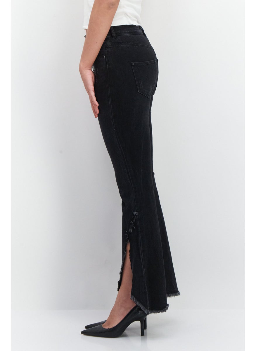 Women Fashion Fit Washed Stretchable Denim Jean, Black