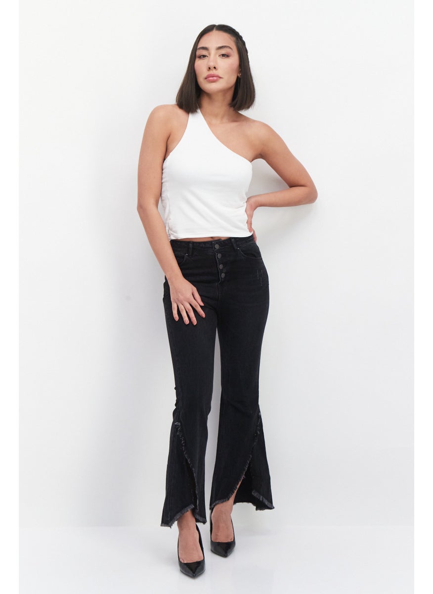 Women Fashion Fit Washed Stretchable Denim Jean, Black