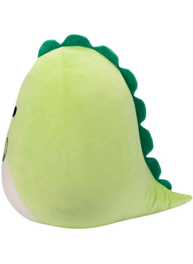 Squishmallows Danny Green Dino with Big Bow Tie, 16-Inch Size
