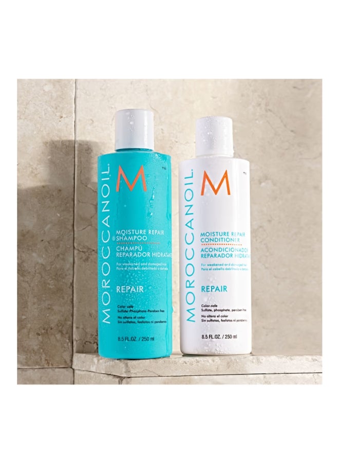 Moisture Repair Shampoo and Conditioner Set, 250ml Each – Strengthening Hair Care for Damaged or Chemically Treated Hair 250x2ml