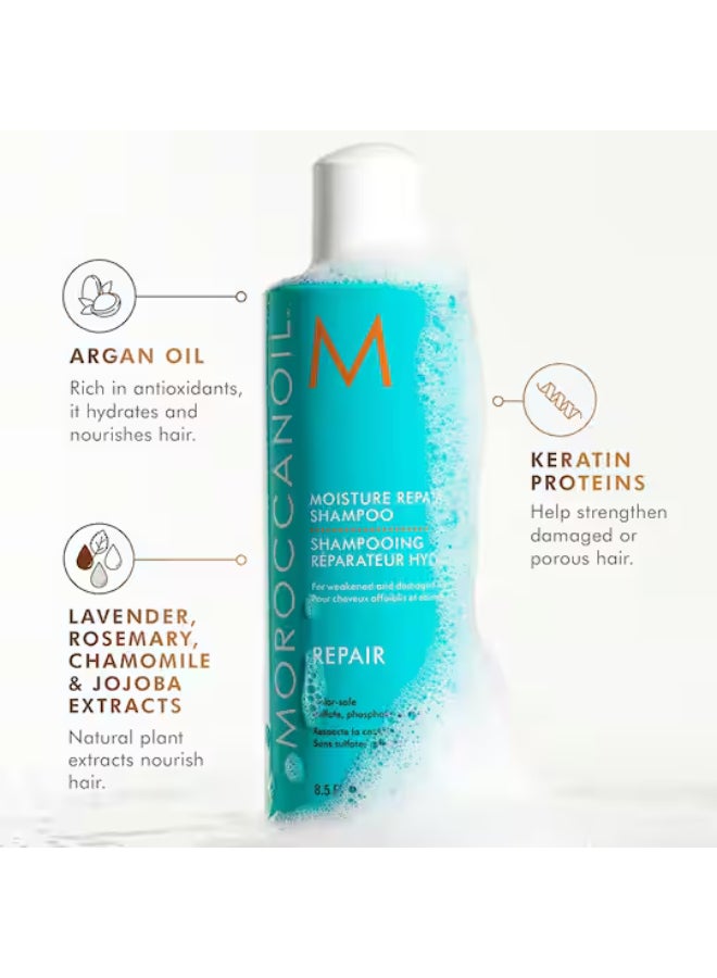 Moisture Repair Shampoo and Conditioner Set, 250ml Each – Strengthening Hair Care for Damaged or Chemically Treated Hair 250x2ml