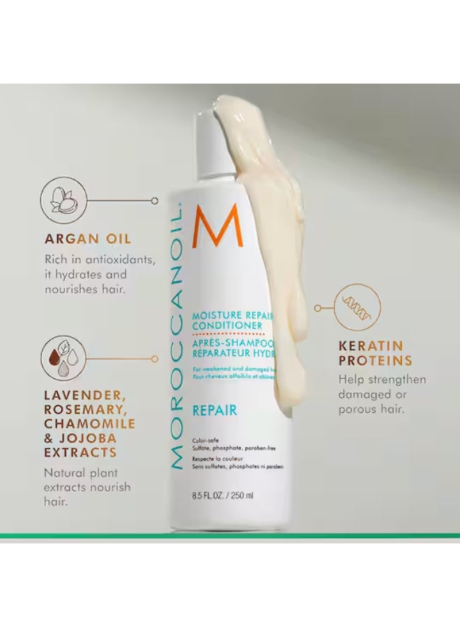 Moisture Repair Shampoo and Conditioner Set, 250ml Each – Strengthening Hair Care for Damaged or Chemically Treated Hair 250x2ml