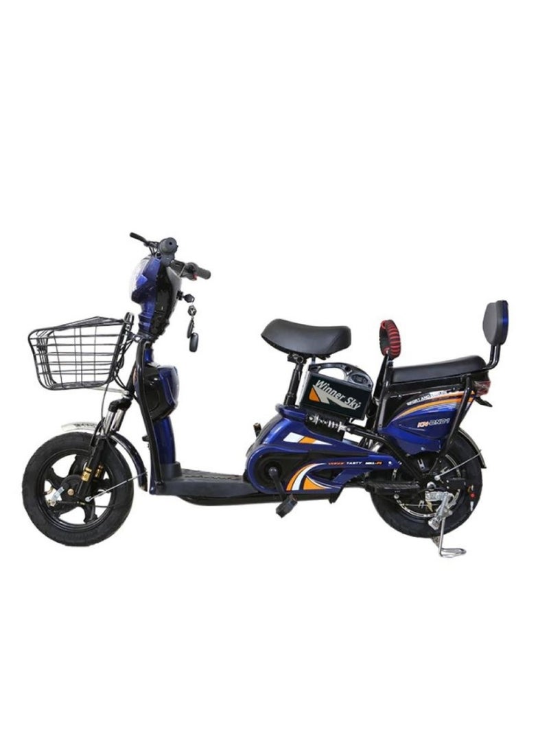 Electric Grocery Bike 14 Size Tyre Blue