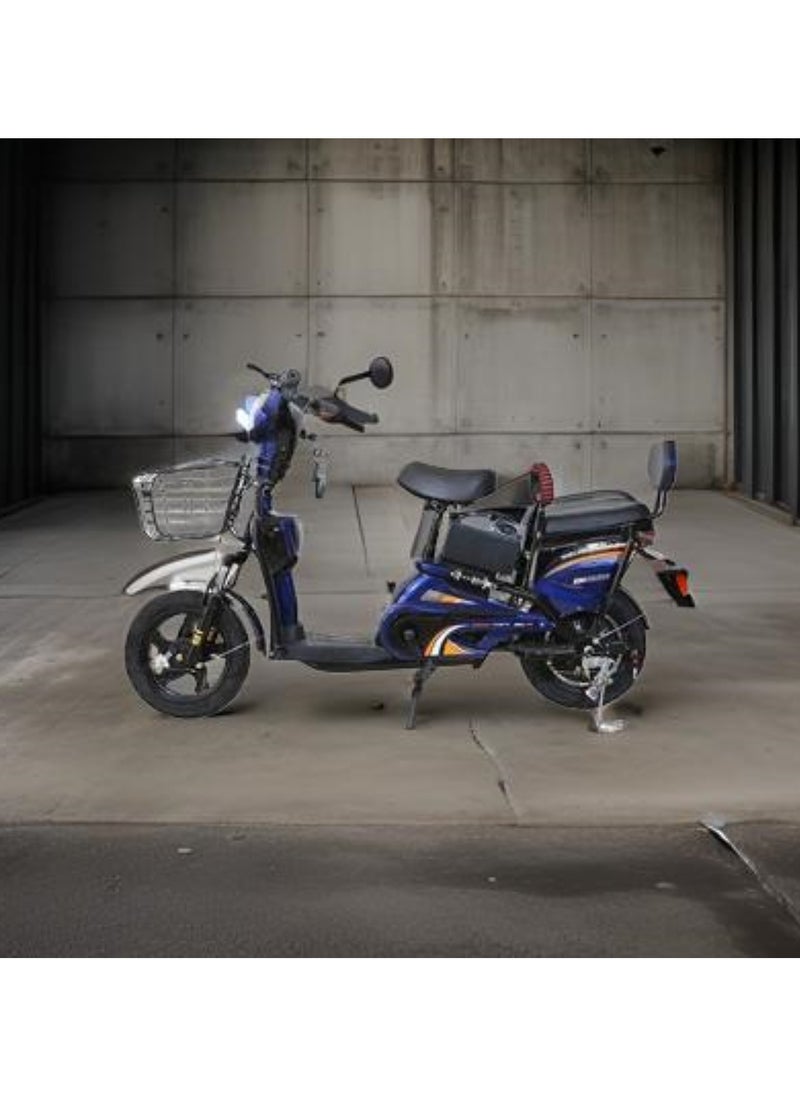 Electric Grocery Bike 14 Size Tyre Blue