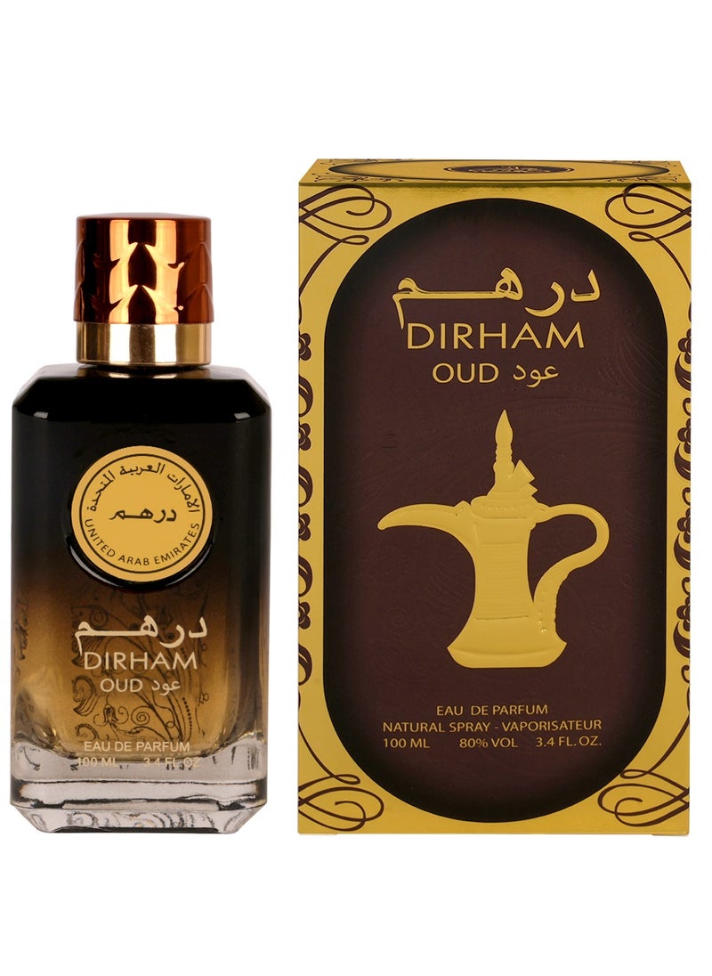 DIRHAM OUD Eau De Parfume For Men - 100ML, Long-Lasting Woody Spicy Fragrance