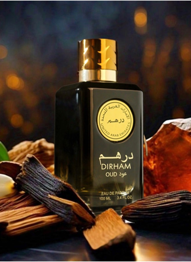 DIRHAM OUD Eau De Parfume For Men - 100ML, Long-Lasting Woody Spicy Fragrance