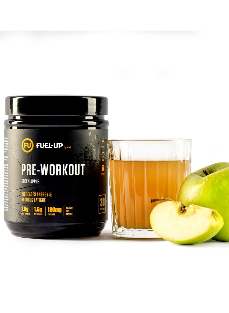 Pre Workout Green Apple Powder Increase Energy Muscle Pump and Anti Fatigue 300 Grams