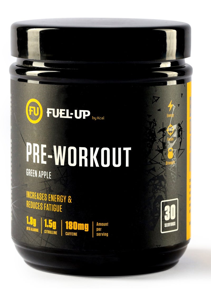 Pre Workout Green Apple Powder Increase Energy Muscle Pump and Anti Fatigue 300 Grams