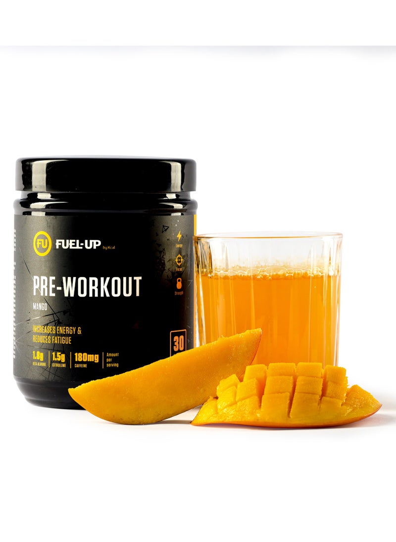 Pre Workout Mango Powder Increase Energy Muscle Pump and Anti Fatigue 300 Grams