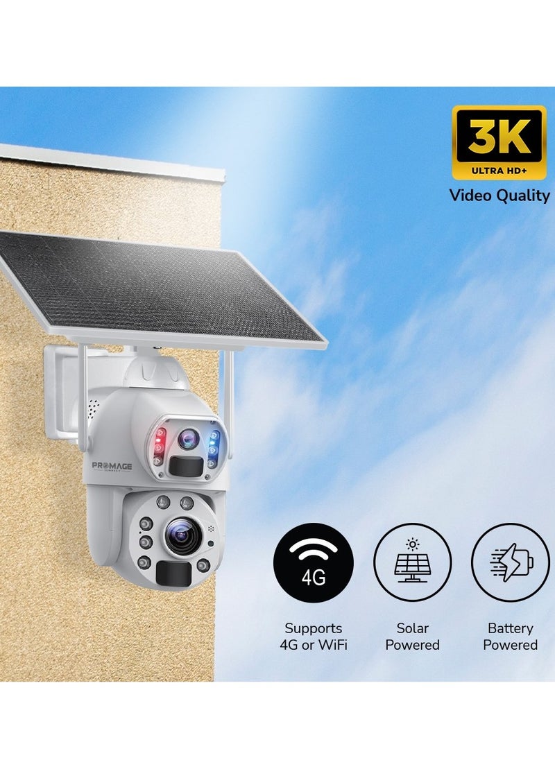 Connect Dual View Solar Battery PTZ 4G version Camera