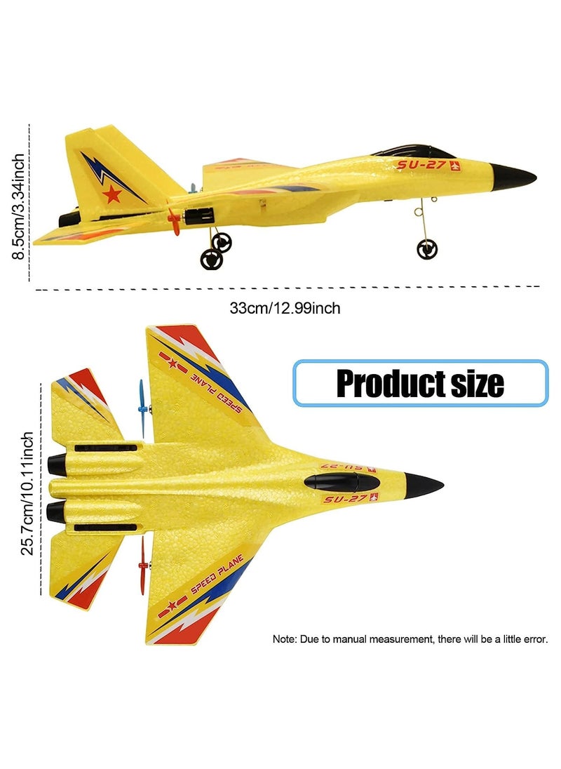 RC Plane SU-27 Drone with 2.4GHZ 2CH, Remote Channel Remote Control Airplane, Control Flying Paper Aircraft Toys Indoors & Outdoors Easy to Fly Best Gift for Adults and Children