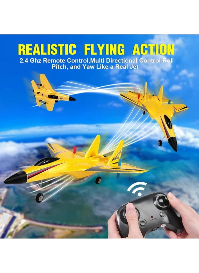 RC Plane SU-27 Drone with 2.4GHZ 2CH, Remote Channel Remote Control Airplane, Control Flying Paper Aircraft Toys Indoors & Outdoors Easy to Fly Best Gift for Adults and Children
